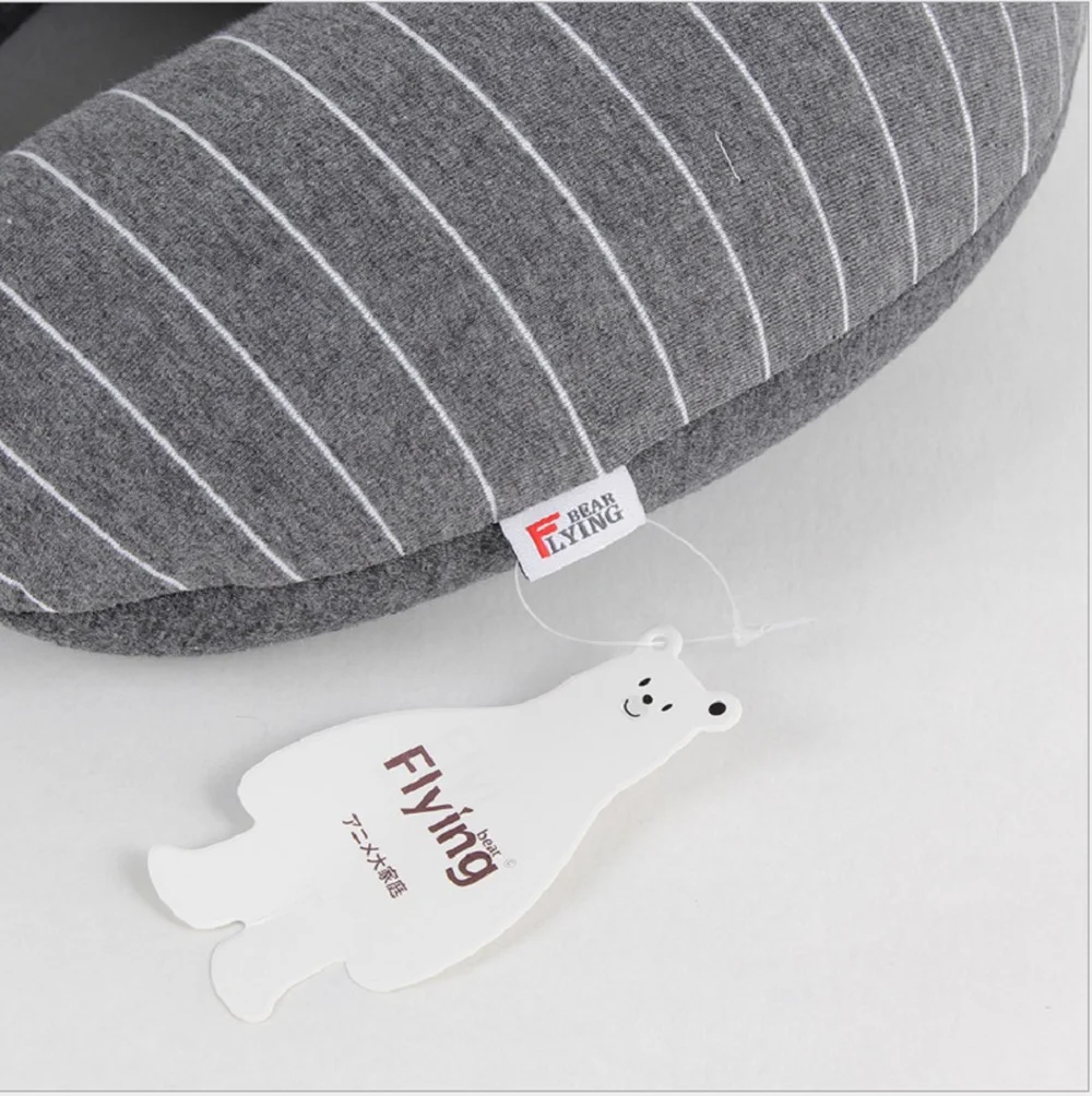 All Cotton Striped Jersey U pillow foam neck leisure travel | Дом и сад