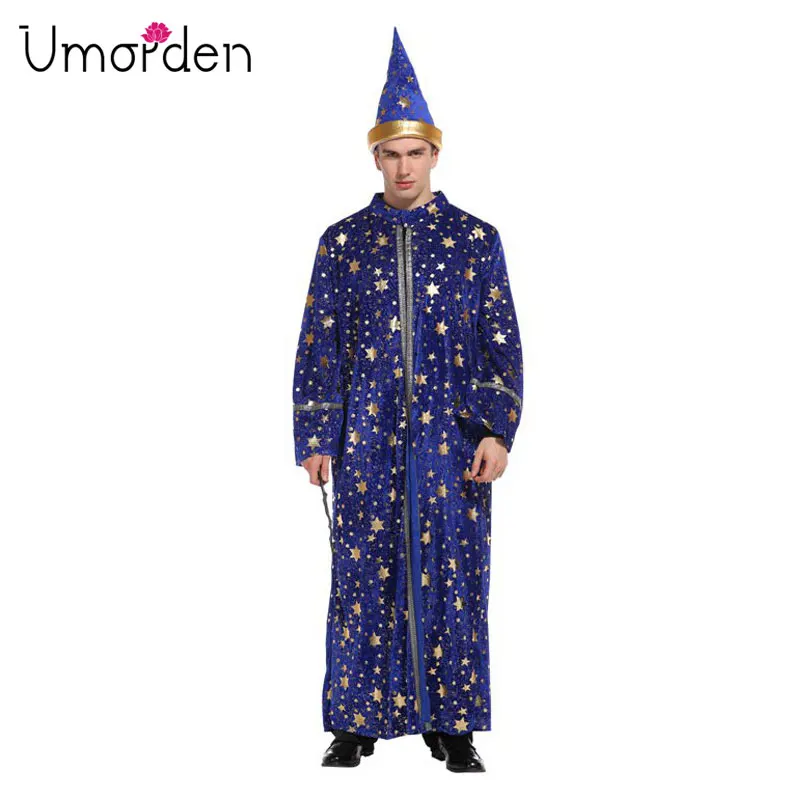 Umorden Purim карнавальные вечерние на Хэллоуин маг костюмы для взрослых мужчин