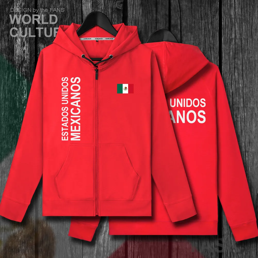 Мужские флисовые куртки MX MEX с капюшоном на молнии в американском стиле Мехико |