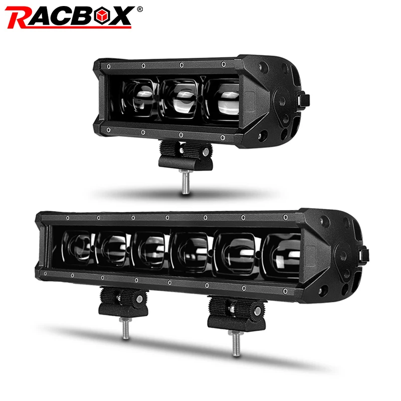 Racbox 8 14 20 27 34 40 дюймов 6D объектив Автомобильный светодиодный рабочий светильник