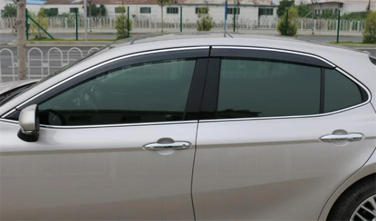 Пластиковый оконный козырек для TOYOTA Camry 2018 отверстия защита от солнца и дождя 4