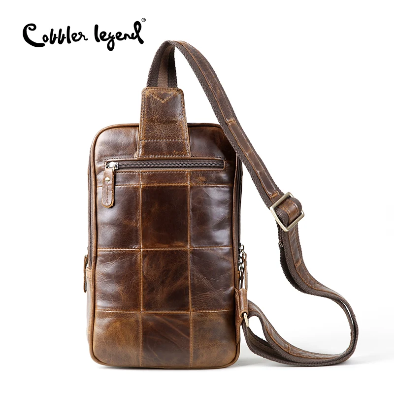 

Cobbler Legend Genuine Leather Men Chest Pack Single Travel Shoulder Back Bag Crossbody Bags for Men Sling Shoulder Bag Back