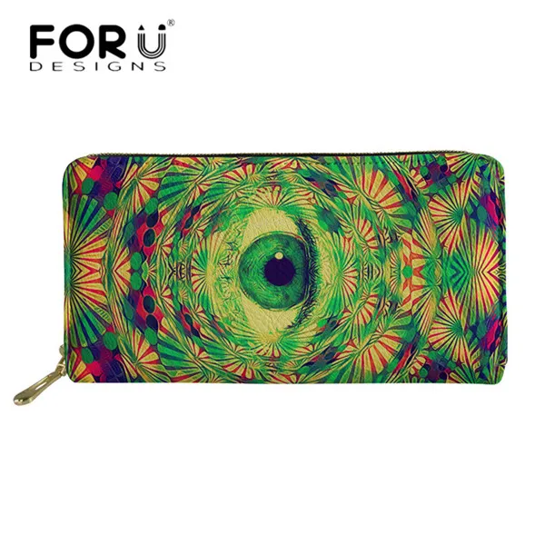 FORUDESIGNS/модные женские роскошные кошельки с 3D принтом черепа для девочек; повседневные женские чехлы-держатель для карт; водонепроницаемые дорожные сумки для телефонов; Bolsa - Цвет: H2827Z21