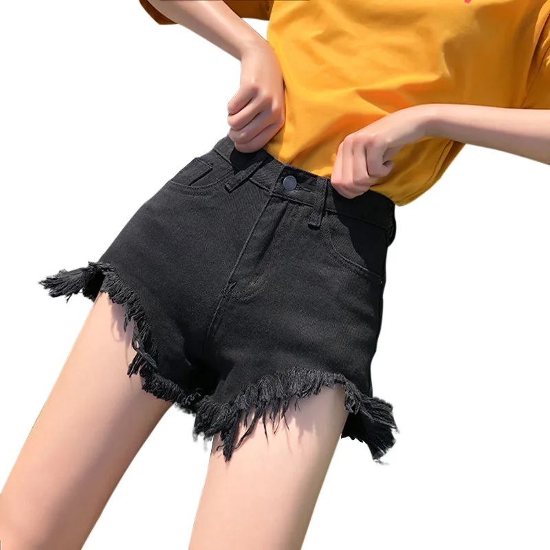 

2019 New Summer Women Denim Shorts With Pockets Hot Pants Fashion Loose Jeans Female Slim Short Pants Feminino Casual Jeans R199