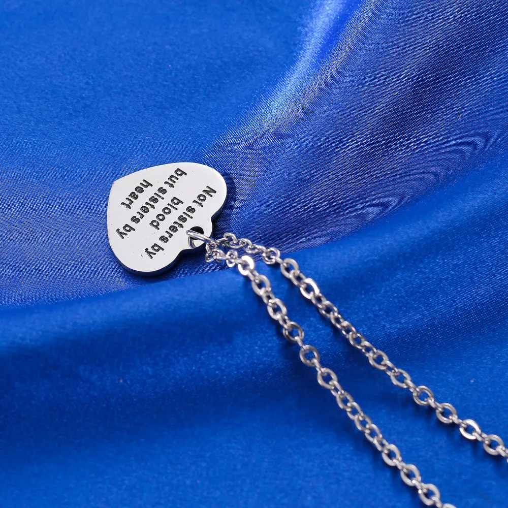 Ожерелье из нержавеющей стали с подвеской не сестры крови а сердца | Украшения и