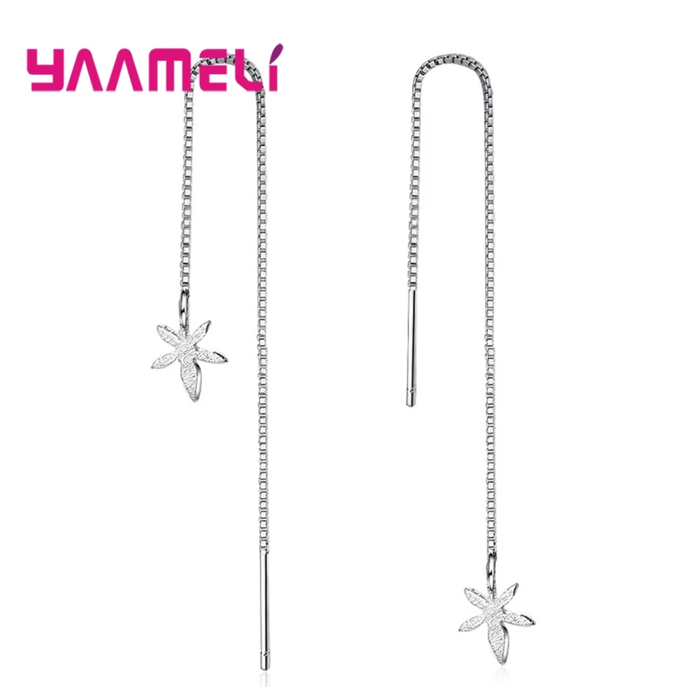 

Женские серьги из серебра 925 пробы, с длинными подвесками