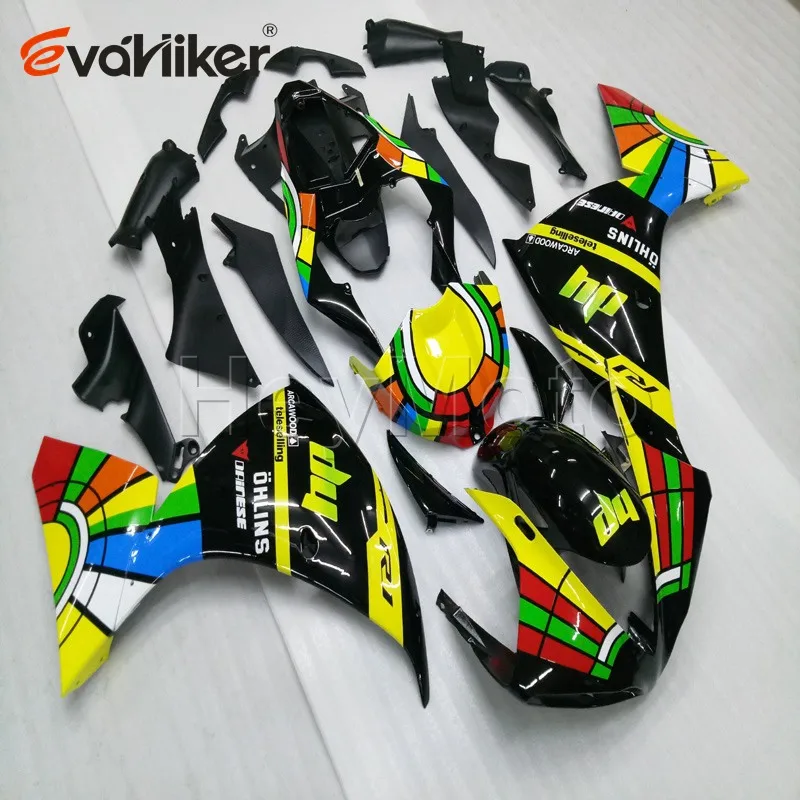 Комплект кузова мотоцикла для YZFR1 2009 2010 2011 белый черный YZF R1 09 10 ABS пластиковые
