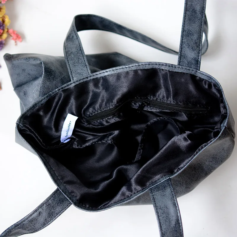 Сумка-тоут женская из экокожи саквояж на плечо в винтажном стиле повседневная