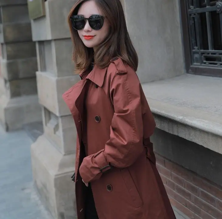 2018 Spring Autumn New Women's Casual Long trench coat oversize Double Breasted Vintage Washed Outwear Loose Clothing X-long | Женская