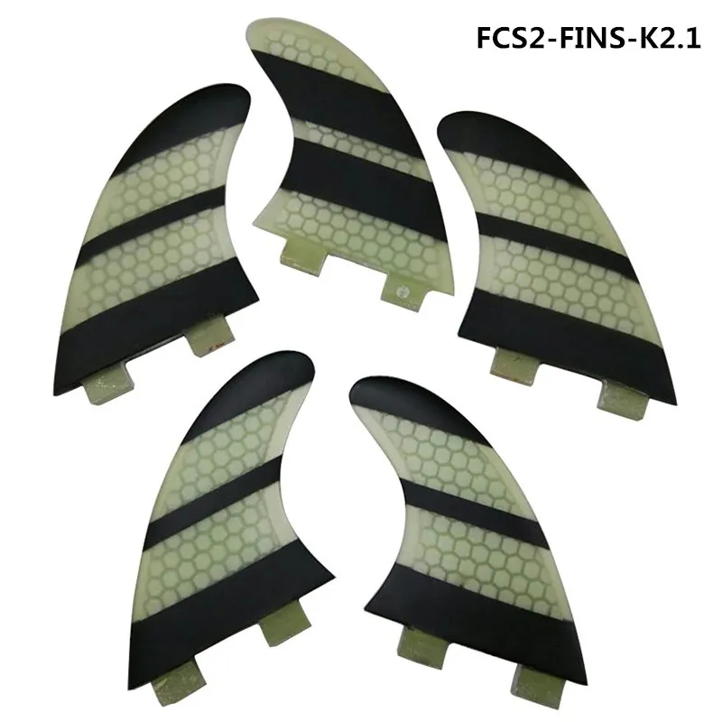 Surf FCS Fin Fiber K2.1 сотовый плавник белого и черного цвета для серфинга плавники из