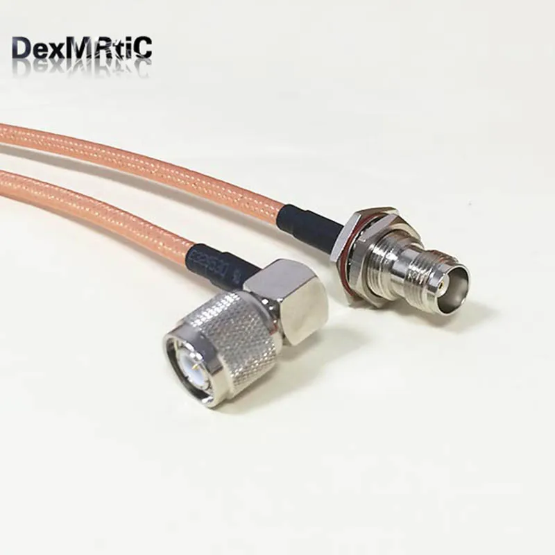 

High quality low-attenuation TNC Female Jack nut Switch TNC Right Angle Male Plug RF coax cable RG142 50CM 20" /100CM Adapter