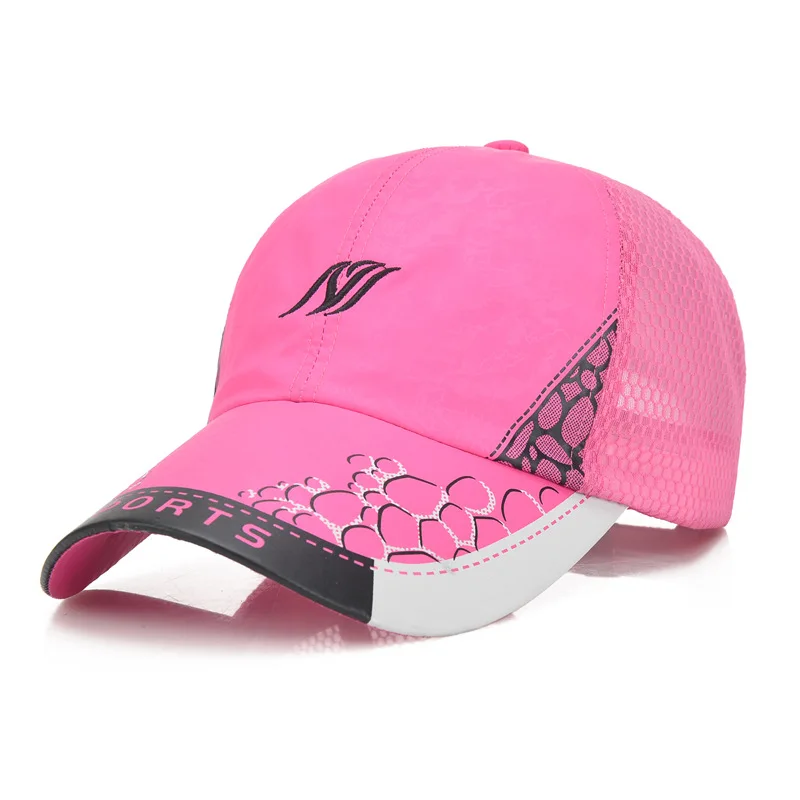 Pink Бренд UNIKVOW унисекс спортивные бейсболки мотоциклетные cap Свет шляпа быстросохнущие для мужчин и женщин Повседневная летняя обувь hat откр - Цвет: Pink