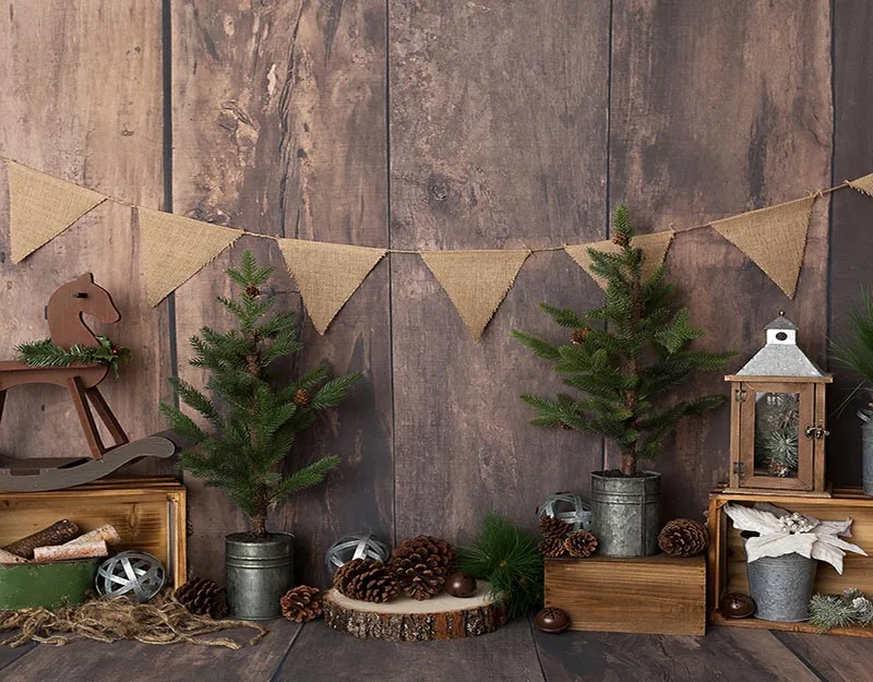 Рождественский Виниловый фон для фотосъемки с бантиками на день рождения и