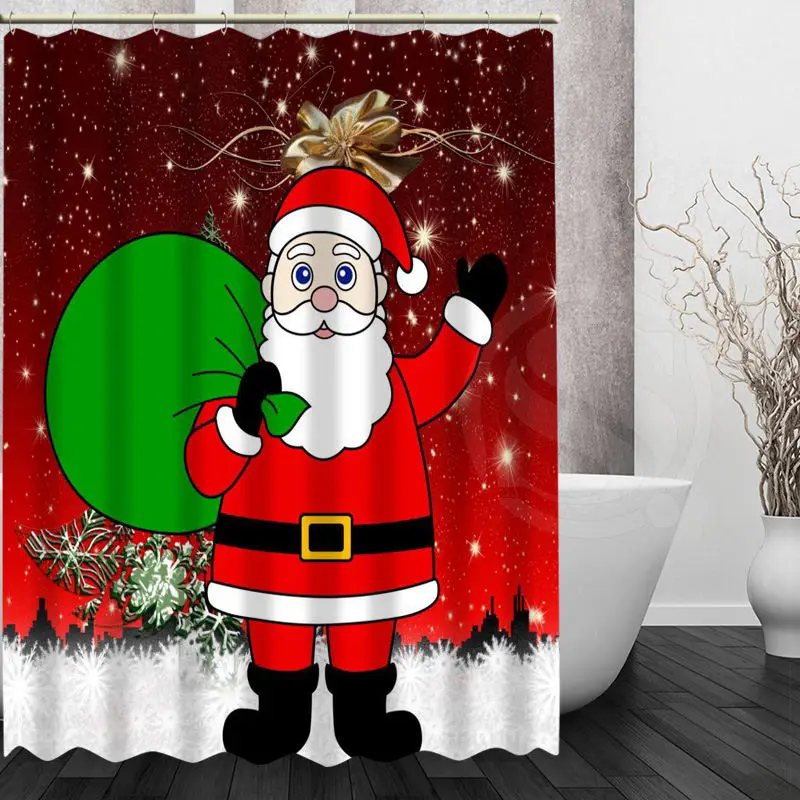 Модная дизайнерская занавеска для душа с надписью Merry Christmas водонепроницаемая