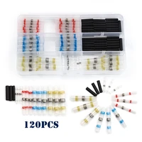 120pcs waterproof heat shrink seal splice solder terminals sleeve wire connectors 26 10 awg insulated shrinkable tubing kit