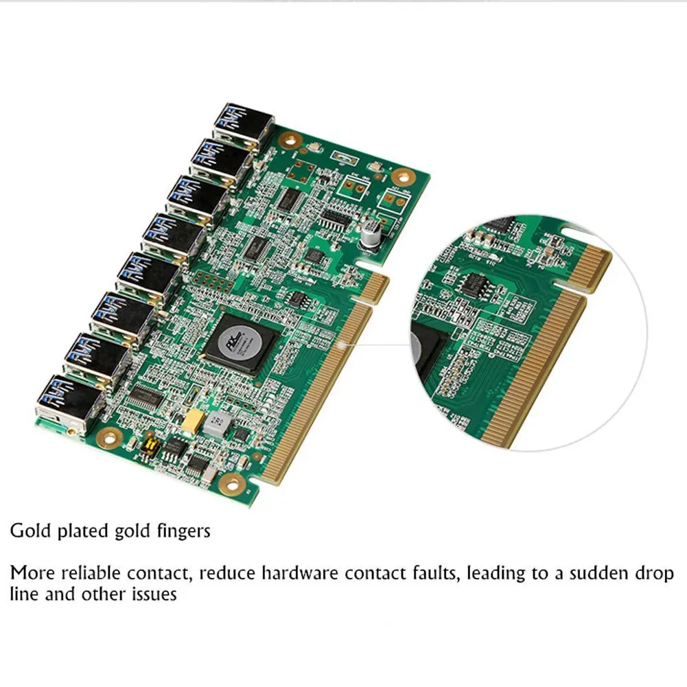 1 до 8 PCIe Miner машина видеокарта удлинитель PCI-E 16X поворот 8 портов USB3.0 PCIE карты расширения Riser Card BTC LTC ETH