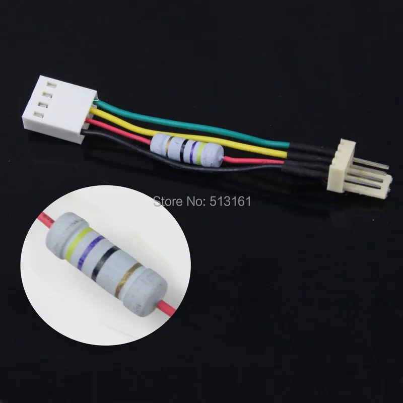 10 шт. 4 контактный резистор скорости вентилятора Кабель адаптер для компьютера