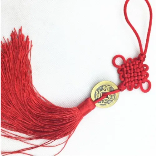 

Китайские медные монеты красный узел Фен Шуй