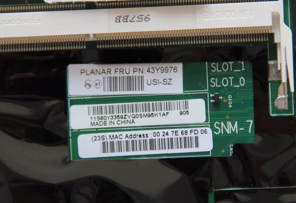 

43Y9976 Lenovo T400S SP9400 DDR3