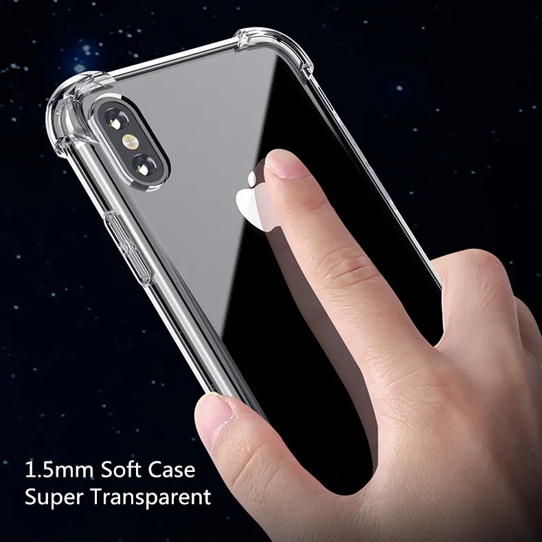 Super Soft Phone Case for iPhone 6 6s 7 8 Plus Transparent X XR XS MAX Strong Corner Protection Cover | Мобильные телефоны и