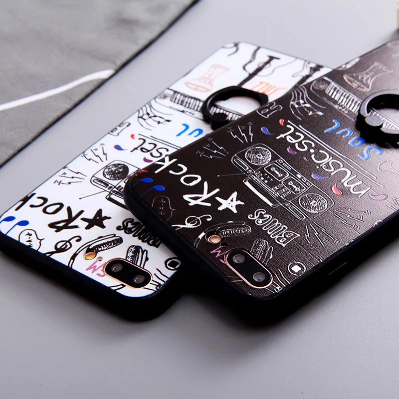I7 Мода тиснением палец кольцо чехол для Apple iPhone 7 плюс 8 Plus Бэтмен Batgirl Футляр