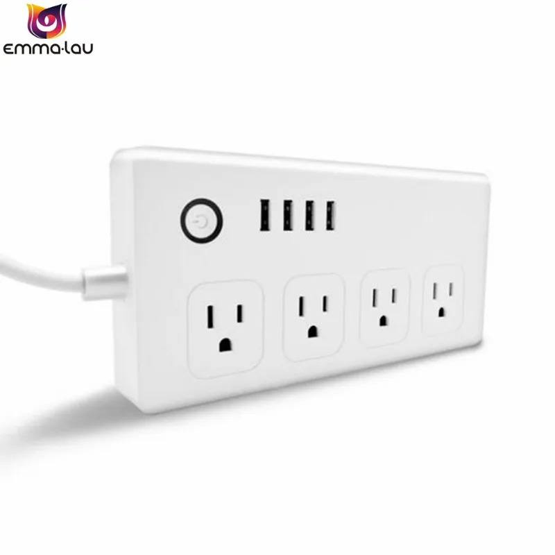 Умная розетка 110 В 220 10 А Wi Fi USB штепсельная вилка стандарта США ЕС Великобритании