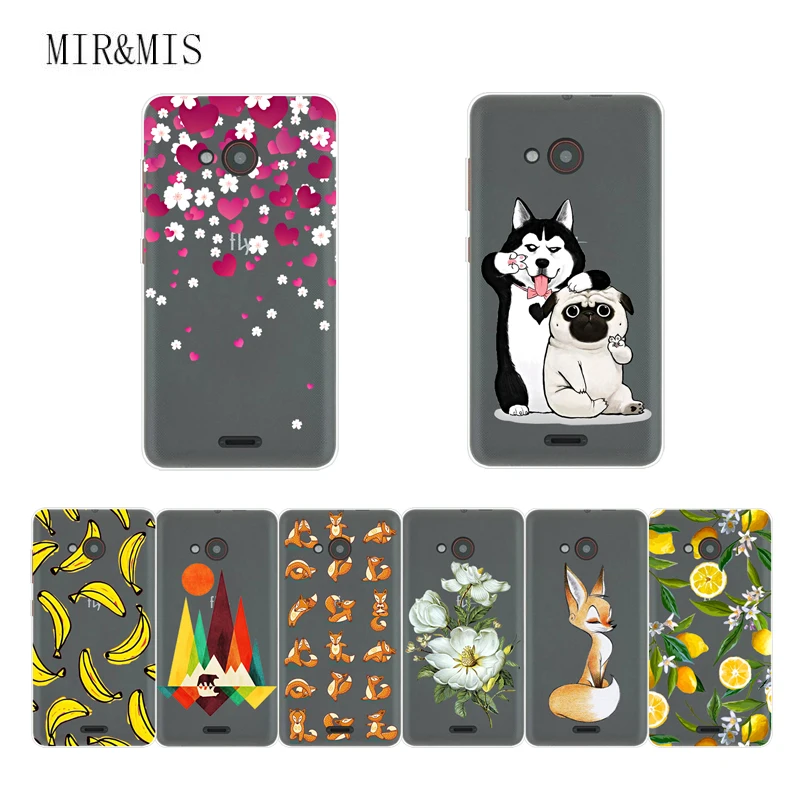 For Fly Fs408 Stratus 8 4.0 Inch Phone Case Soft TPU Silicone Back Cover Protective Printed Fundas |