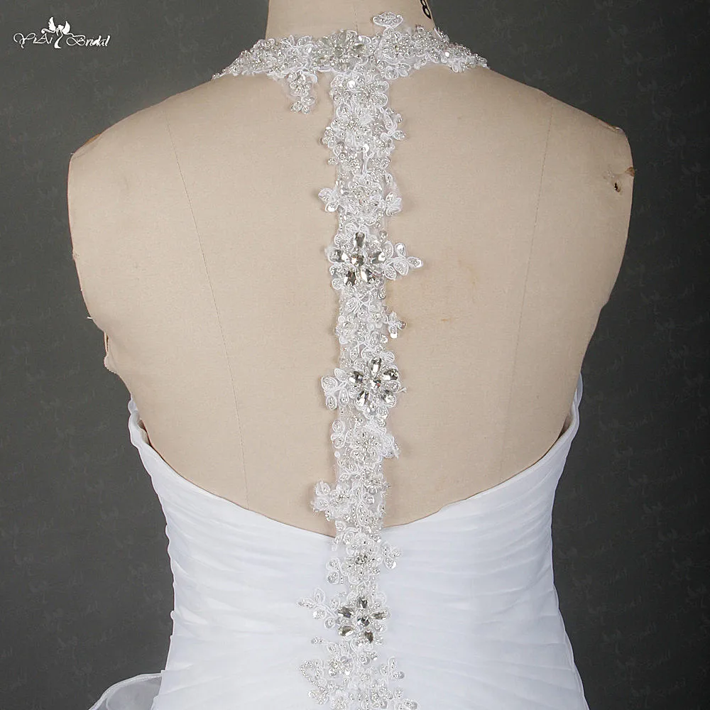 RSW821 Yiaibridal настоящая работа фотографии Холтер декольте синий и белый оборками органза свадебное платье цвет