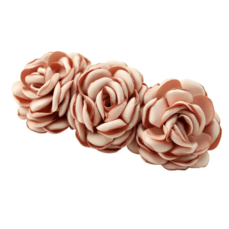 Заколка для волос из ткани с 3 цветами элегантная заколка женский весенний зажим