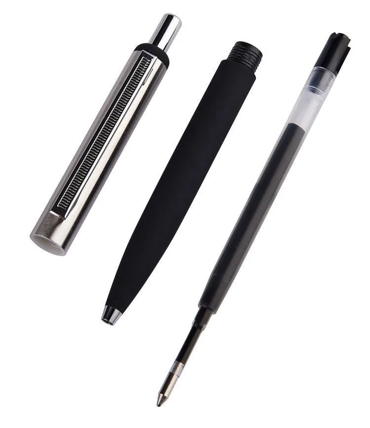 HOT 2 PCS Ballpoint pen Blue ink 1.0mm/0.7mm metal ball point pen Office School Supplies Writing Supplies Ballpoint Pens