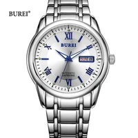 burei brand fashion mechanical watches luxury waterproof calendar business automatic wristwatch for men dress clock montre homme