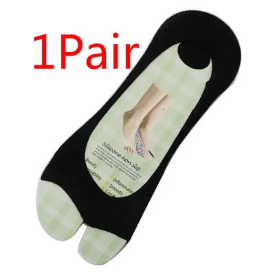 1 Pair 1/3/4Pairs Women Silicone Invisible Cotton Socks Slippers for Girls Summer Thin Boat Socks Non Slip Low Cut Ankle Sox Calcetines - Цвет: 1 Pair