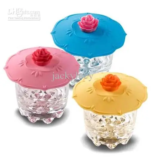 

10 CM Diameter Cute Silicone Leak Proof Cup Lid Cartoon Design Resistant High Temperature Leak-proof Dust Cup Cover Home Desktop