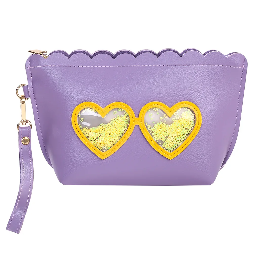 Косметичка женская с разноцветным рисунком милый Дорожный Чехол для