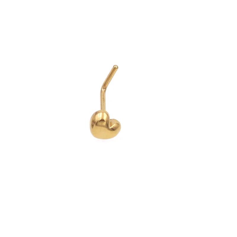 Gold L Shape Starbeauty 1 шт. розовое золото цвет сердце хирургическая сталь мм 0,8 мм маленький нос кольцо обруч модные украшения Хрящ Пирсинг шпилька - Окраска металла: Gold L Shape
