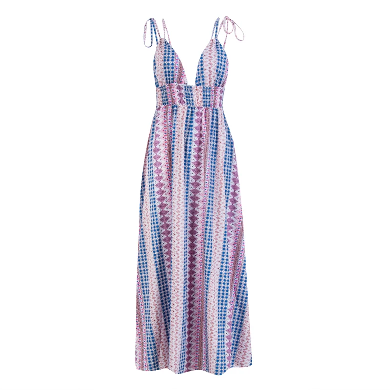 Для женщин Лето Boho Повседневное длиной макси Вечеринка пляжное платье