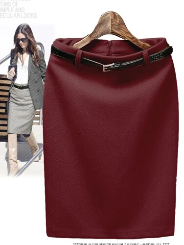 wine red Весна, новинка, подходит ко всему, 5 цветов, одноцветная, тонкая, бедра, бюст, юбка, женская мода, высокая талия, карьера, короткие юбки - Цвет: wine red
