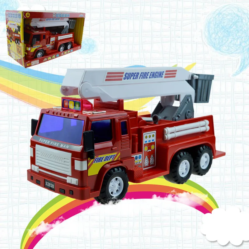 Имитация супер пожарная лестница модель автомобиля сплав ПП пластик