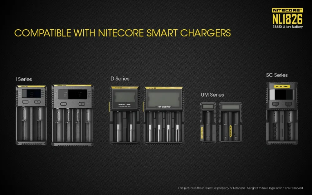 1 шт Nitecore NL1826 2600 mAh 18650 3,7 V литий-ионная аккумуляторная батарея(NL1826