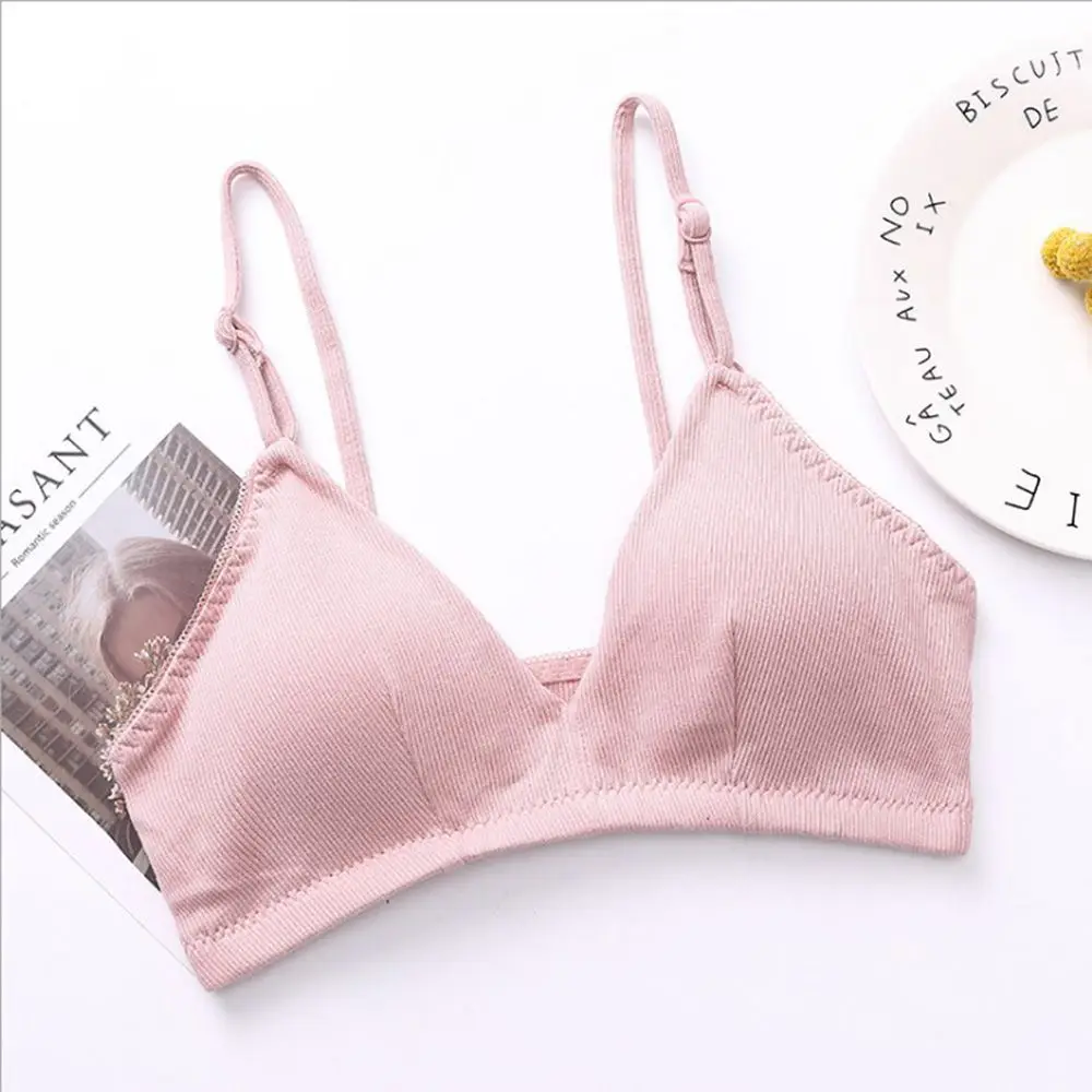 Лифчик карамельного цвета Женский треугольный лифчик без кольца 2019|Топы| |