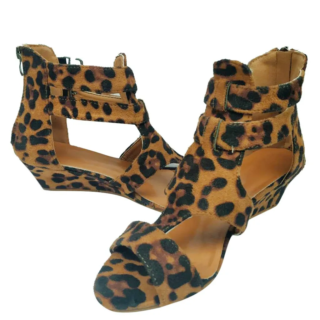 2019 новые женские сандалии модные летняя повседневная обувь леопардовой