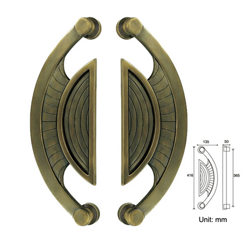Медь с антимикробным покрытием и дверная ручка 416 мм твердая латунь входные