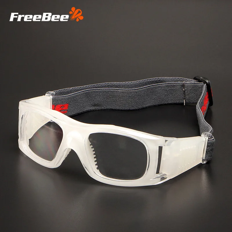 Белый Защитные очки FreeBee, антиударные, спортивные, баскетбольные, футбольные очки, дышащие, PC, линзы, очки - Цвет: Белый