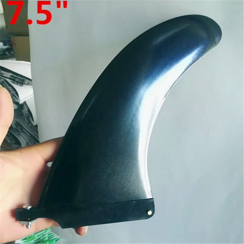Ласты для серфинга FCS Dolphin 7 5 &quotLongboard Fin Черный Новый 70% нейлон + 30%