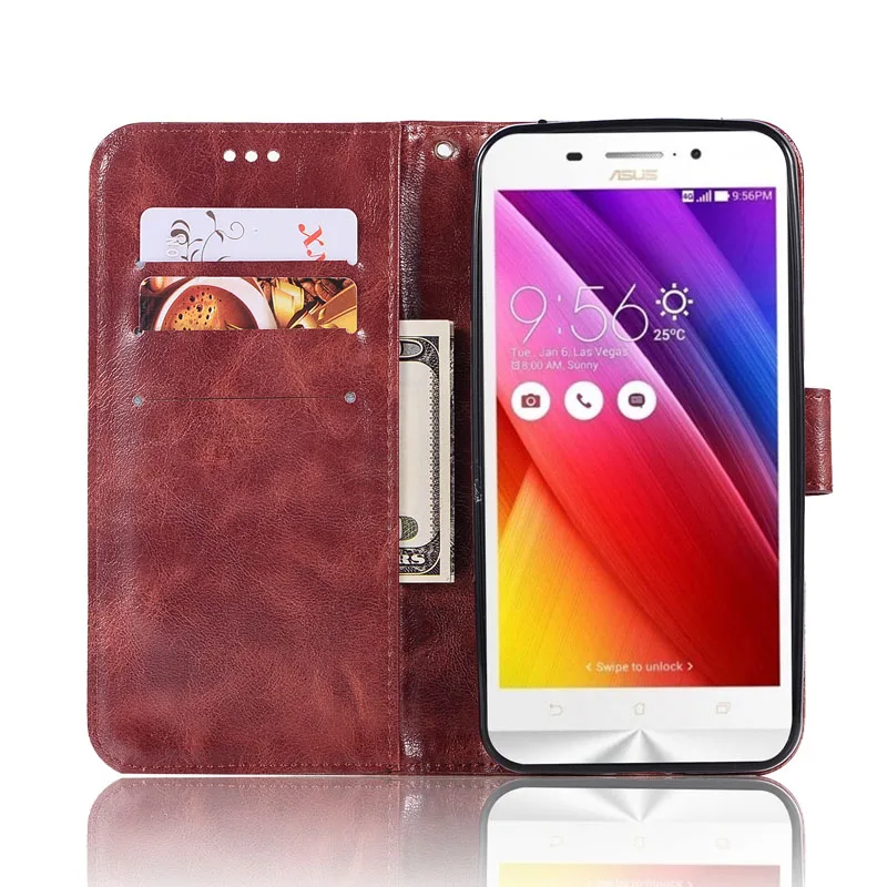 Чехол книжка в стиле ретро для Asus Zenfone Max ZC550KL чехол из искусственной кожи с