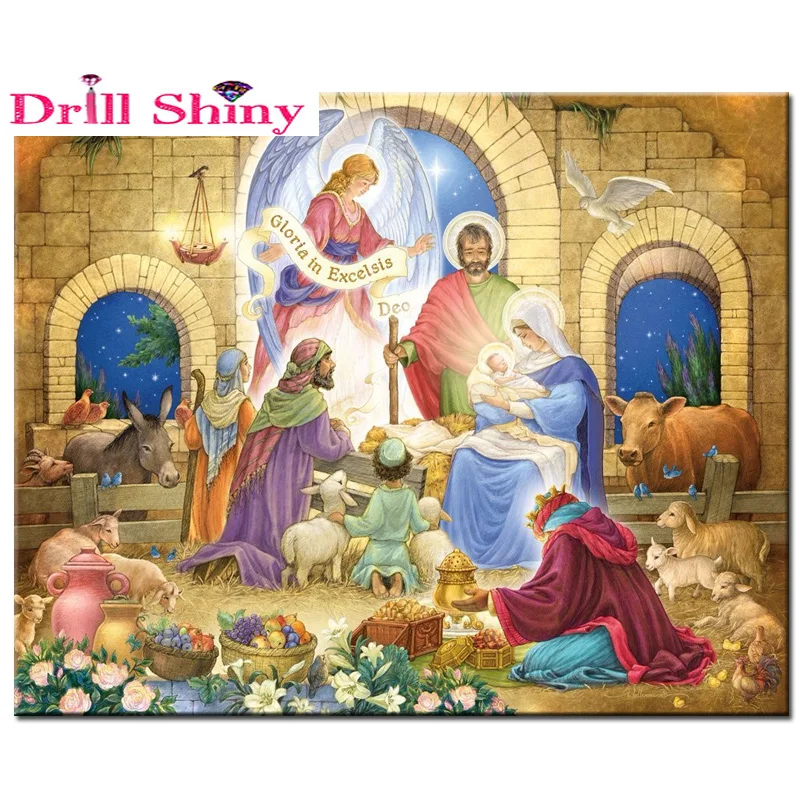 Алмазная 5D картина сделай сам вышивка крестиком мозаика с Иисусом на день