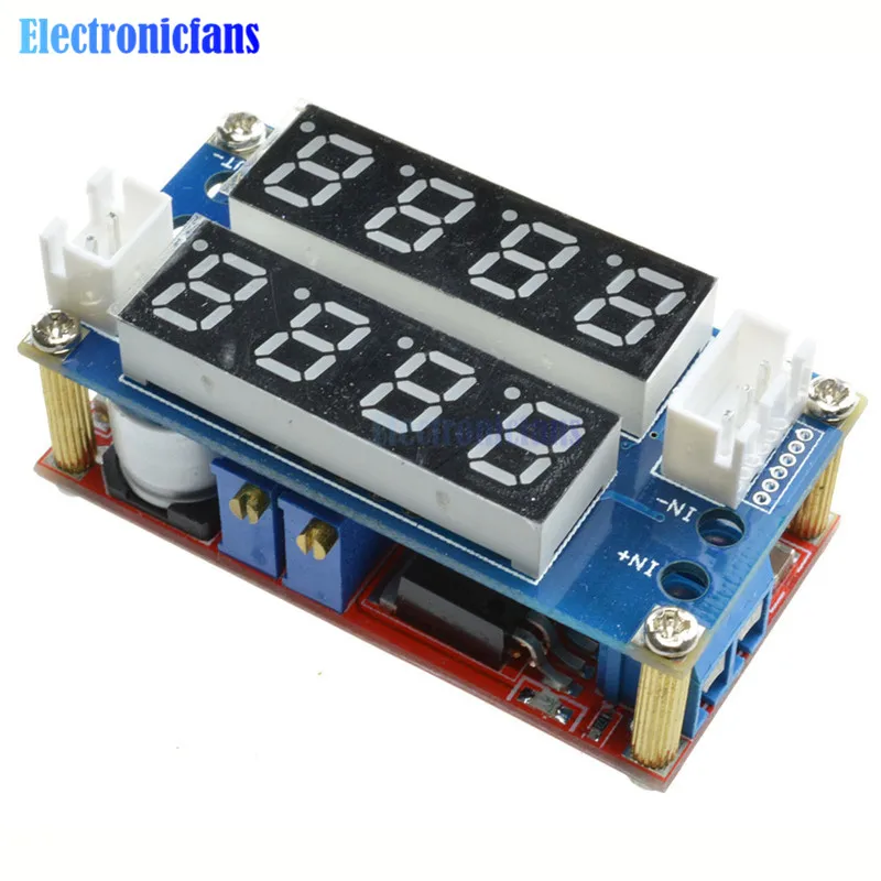 

5 Pieces Adjustable Max 5A Current Voltage Display Step Down Module LED Panel Step-Down Charging Board Module