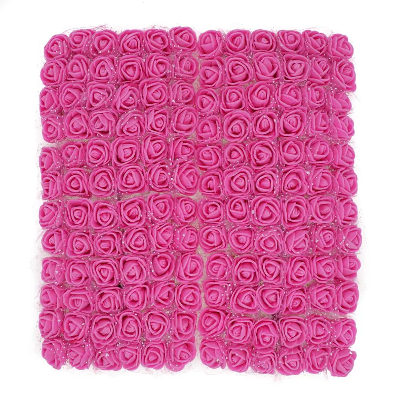 rose 144 шт Искусственные розы из пенопласта для украшения 2 см искусственные цветы для домашнего декора мини ПЭ пенные цветы головки DIY Роза медведь - Цвет: rose