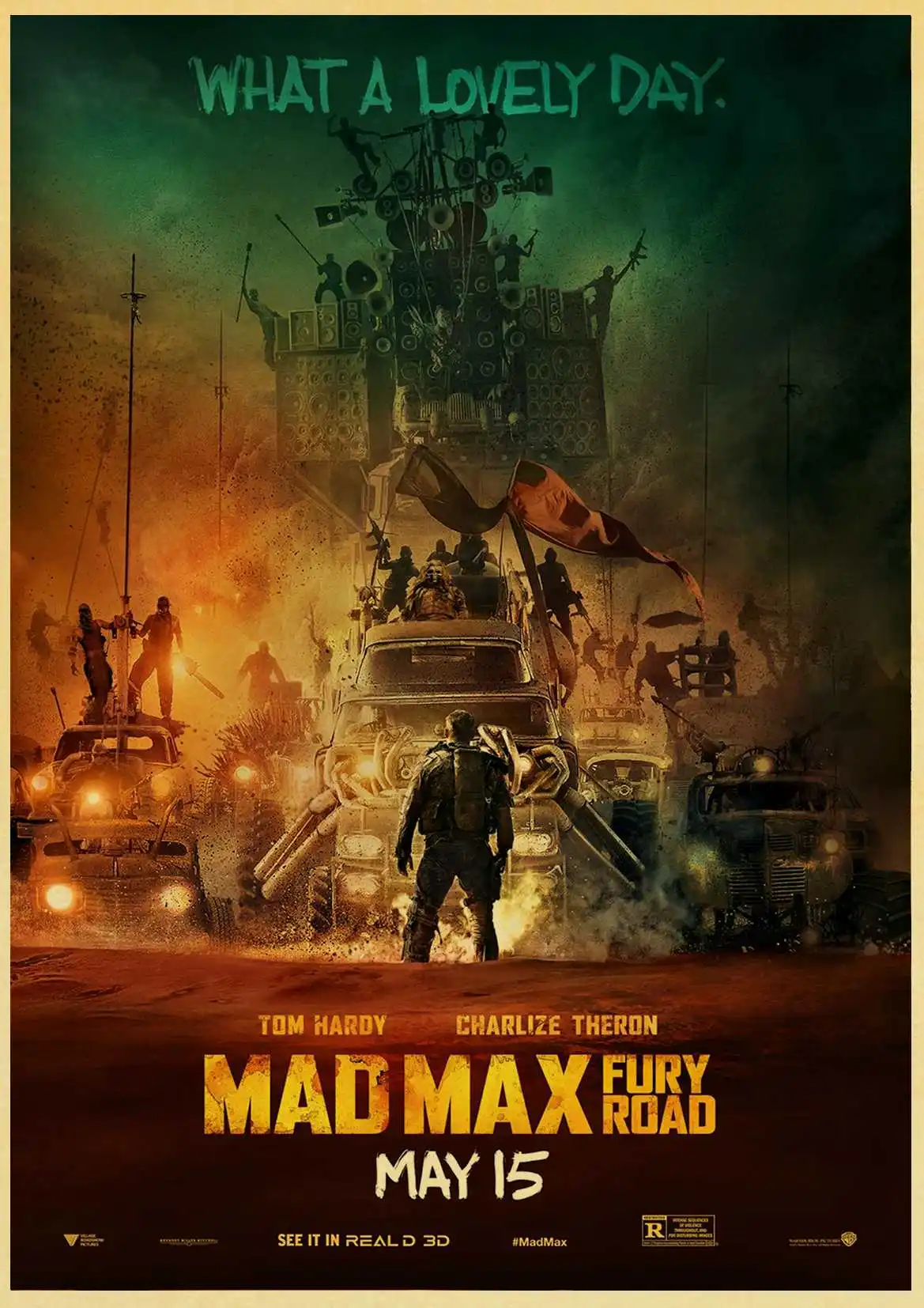 Фильм плакат MAD MAX Арт Ретро плакат Принт фильм картина для гостиной украшение стены живопись обои - Цвет: W030