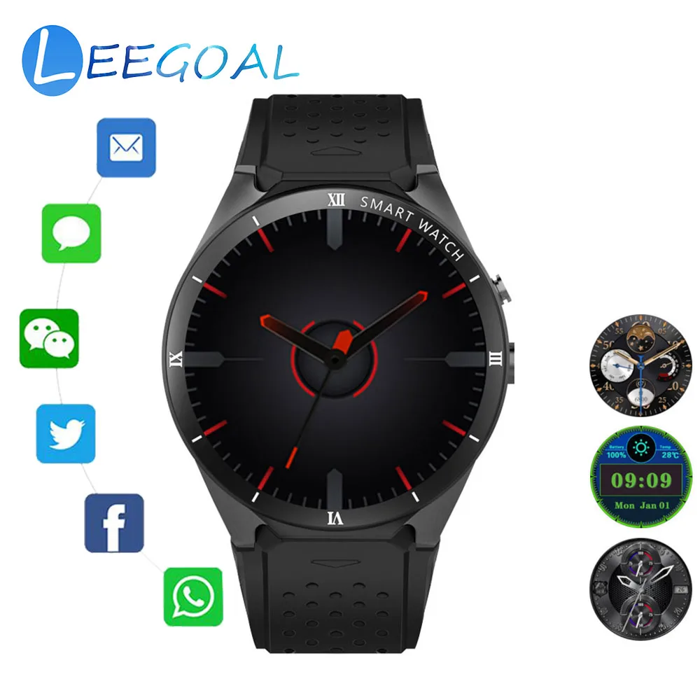 Умные часы KW88 Pro 400*400 пикселей WCDMA 3G Android 7 0 ОЗУ 1 Гб ПЗУ 16 Поддержка GPS 400 Вт камера